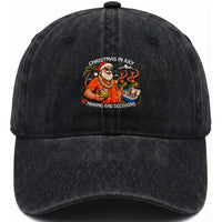 Funny Christmas in July Making Bad Decisions Washed Cotton Baseball Cap Tropical Santa Hawaiian Summer Holiday Party