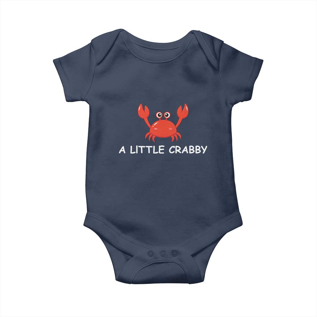 A Little Crabby Baby Onesie Minimalist Beach Meme Summer Aesthetic
