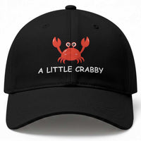A Little Crabby Baseball Cap Minimalist Beach Meme Summer Aesthetic