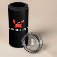 A Little Crabby 4 in 1 Can Cooler Tumbler Minimalist Beach Meme Summer Aesthetic