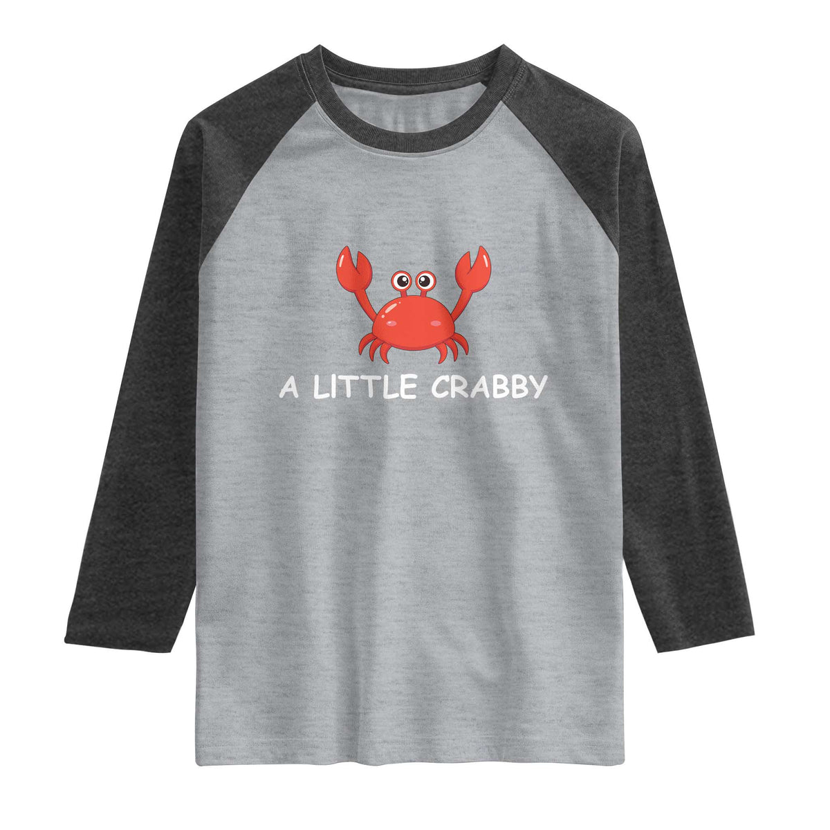 A Little Crabby Raglan Shirt Minimalist Beach Meme Summer Aesthetic