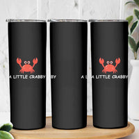 A Little Crabby Skinny Tumbler Minimalist Beach Meme Summer Aesthetic