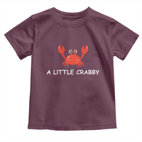 A Little Crabby Toddler T Shirt Minimalist Beach Meme Summer Aesthetic