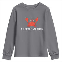 A Little Crabby Youth Sweatshirt Minimalist Beach Meme Summer Aesthetic