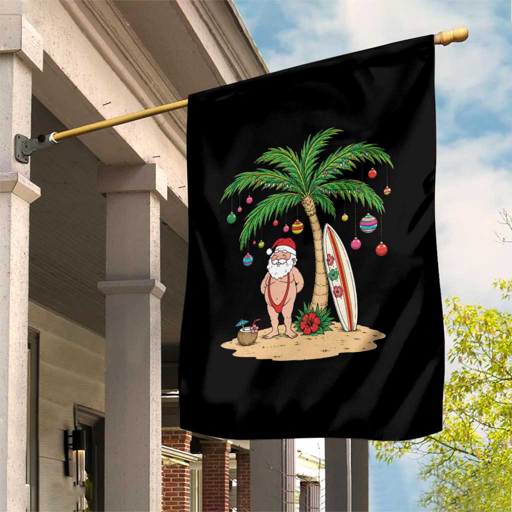 Funny Christmas In July Beach Garden Flag Mankini Santa Summer Swimsuit Summer Holiday Vacation Graphic