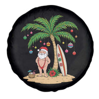 Funny Christmas In July Beach Spare Tire Cover Mankini Santa Summer Swimsuit Summer Holiday Vacation Graphic