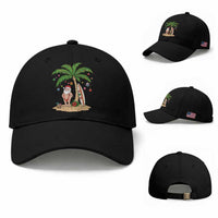 Funny Christmas In July Beach Baseball Cap Mankini Santa Summer Swimsuit Summer Holiday Vacation Graphic