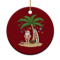 Funny Christmas In July Beach Ceramic Ornament Mankini Santa Summer Swimsuit Summer Holiday Vacation Graphic