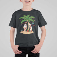 Funny Christmas In July Beach T Shirt For Kid Mankini Santa Summer Swimsuit Summer Holiday Vacation Graphic