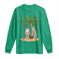 Funny Christmas In July Beach Long Sleeve Shirt Mankini Santa Summer Swimsuit Summer Holiday Vacation Graphic