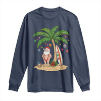 Funny Christmas In July Beach Long Sleeve Shirt Mankini Santa Summer Swimsuit Summer Holiday Vacation Graphic