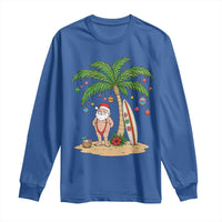 Funny Christmas In July Beach Long Sleeve Shirt Mankini Santa Summer Swimsuit Summer Holiday Vacation Graphic