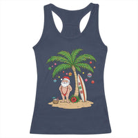 Funny Christmas In July Beach Racerback Tank Top Mankini Santa Summer Swimsuit Summer Holiday Vacation Graphic