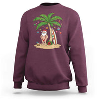 Funny Christmas In July Beach Sweatshirt Mankini Santa Summer Swimsuit Summer Holiday Vacation Graphic