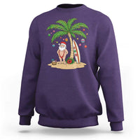 Funny Christmas In July Beach Sweatshirt Mankini Santa Summer Swimsuit Summer Holiday Vacation Graphic