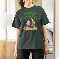 Funny Christmas In July Beach T Shirt For Women Mankini Santa Summer Swimsuit Summer Holiday Vacation Graphic