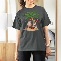 Funny Christmas In July Beach T Shirt For Women Mankini Santa Summer Swimsuit Summer Holiday Vacation Graphic