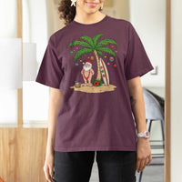 Funny Christmas In July Beach T Shirt For Women Mankini Santa Summer Swimsuit Summer Holiday Vacation Graphic