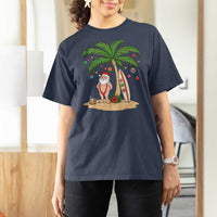 Funny Christmas In July Beach T Shirt For Women Mankini Santa Summer Swimsuit Summer Holiday Vacation Graphic