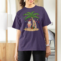 Funny Christmas In July Beach T Shirt For Women Mankini Santa Summer Swimsuit Summer Holiday Vacation Graphic