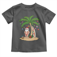 Funny Christmas In July Beach Toddler T Shirt Mankini Santa Summer Swimsuit Summer Holiday Vacation Graphic