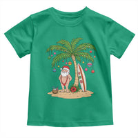 Funny Christmas In July Beach Toddler T Shirt Mankini Santa Summer Swimsuit Summer Holiday Vacation Graphic
