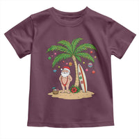 Funny Christmas In July Beach Toddler T Shirt Mankini Santa Summer Swimsuit Summer Holiday Vacation Graphic