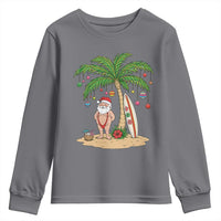 Funny Christmas In July Beach Youth Sweatshirt Mankini Santa Summer Swimsuit Summer Holiday Vacation Graphic