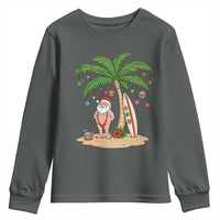 Funny Christmas In July Beach Youth Sweatshirt Mankini Santa Summer Swimsuit Summer Holiday Vacation Graphic
