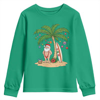 Funny Christmas In July Beach Youth Sweatshirt Mankini Santa Summer Swimsuit Summer Holiday Vacation Graphic