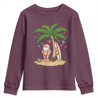 Funny Christmas In July Beach Youth Sweatshirt Mankini Santa Summer Swimsuit Summer Holiday Vacation Graphic
