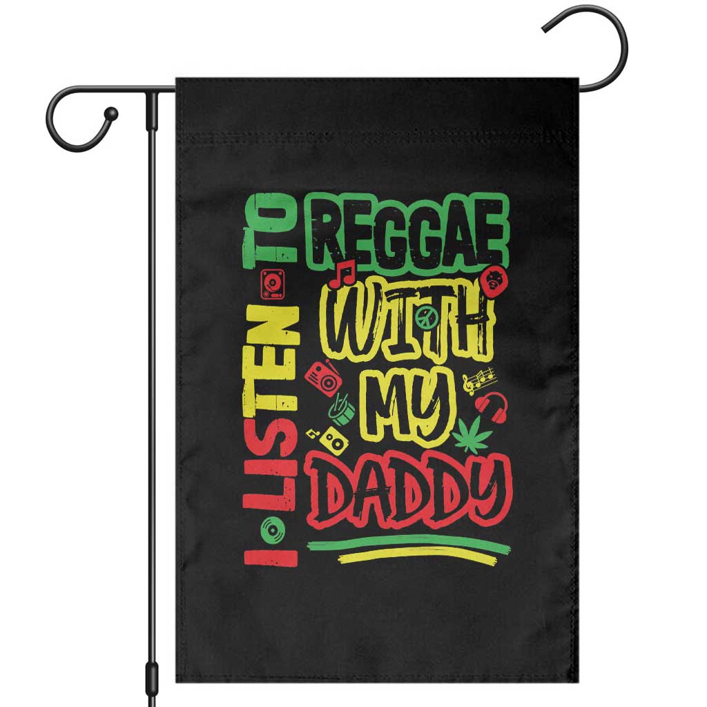 Rasta Baby Garden Flag I Listen to Reggae with My Daddy - Wonder Print Shop