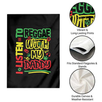 Rasta Baby Garden Flag I Listen to Reggae with My Daddy - Wonder Print Shop