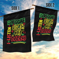 Rasta Baby Garden Flag I Listen to Reggae with My Daddy - Wonder Print Shop