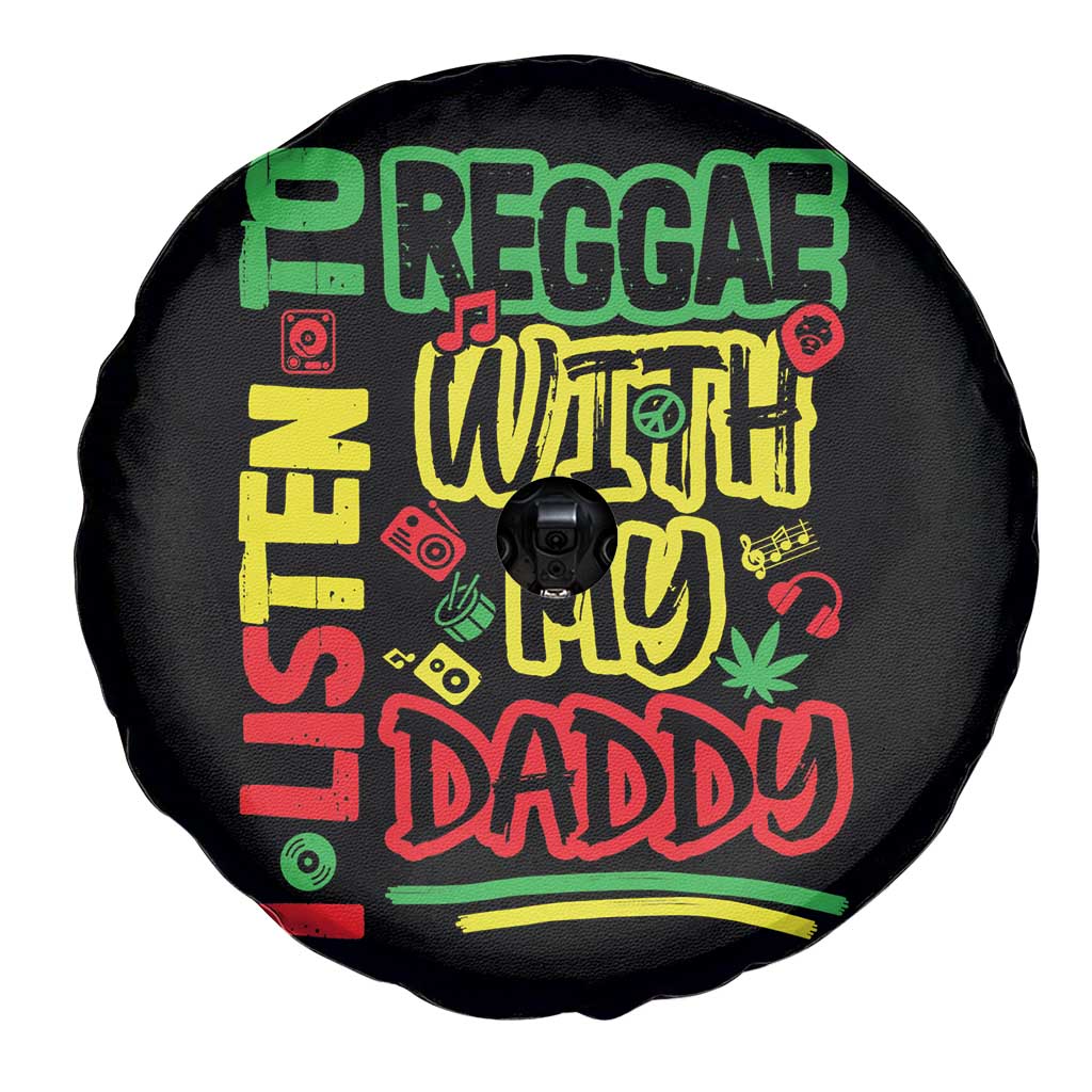 Rasta Baby Spare Tire Cover I Listen to Reggae with My Daddy - Wonder Print Shop
