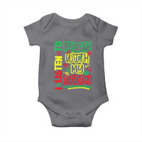 Rasta Baby Baby Onesie I Listen to Reggae with My Daddy - Wonder Print Shop