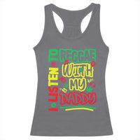 Rasta Baby Racerback Tank Top I Listen to Reggae with My Daddy - Wonder Print Shop