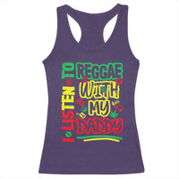 Rasta Baby Racerback Tank Top I Listen to Reggae with My Daddy - Wonder Print Shop