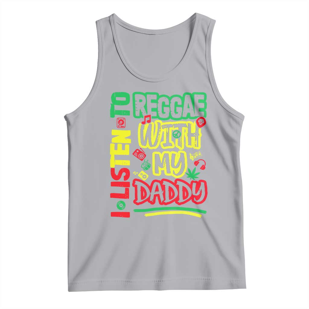 Rasta Baby Tank Top I Listen to Reggae with My Daddy - Wonder Print Shop