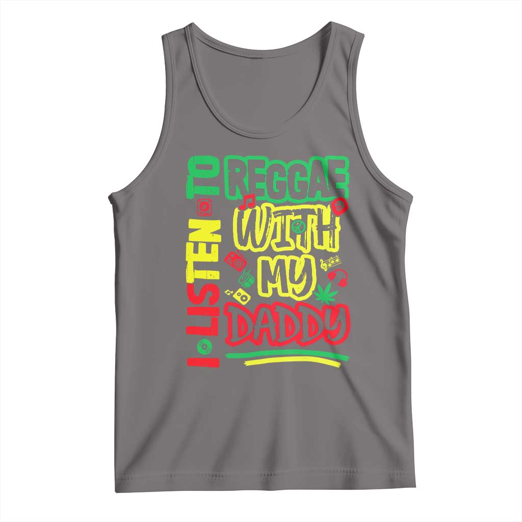 Rasta Baby Tank Top I Listen to Reggae with My Daddy - Wonder Print Shop
