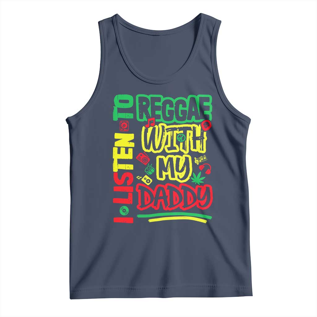 Rasta Baby Tank Top I Listen to Reggae with My Daddy - Wonder Print Shop