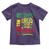 Rasta Baby Toddler T Shirt I Listen to Reggae with My Daddy - Wonder Print Shop