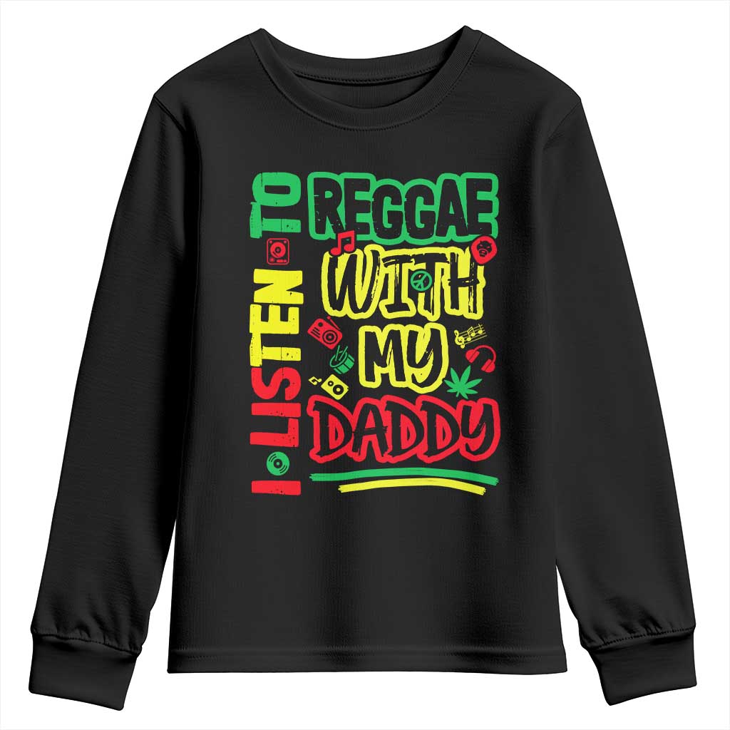 Rasta Baby Youth Sweatshirt I Listen to Reggae with My Daddy - Wonder Print Shop