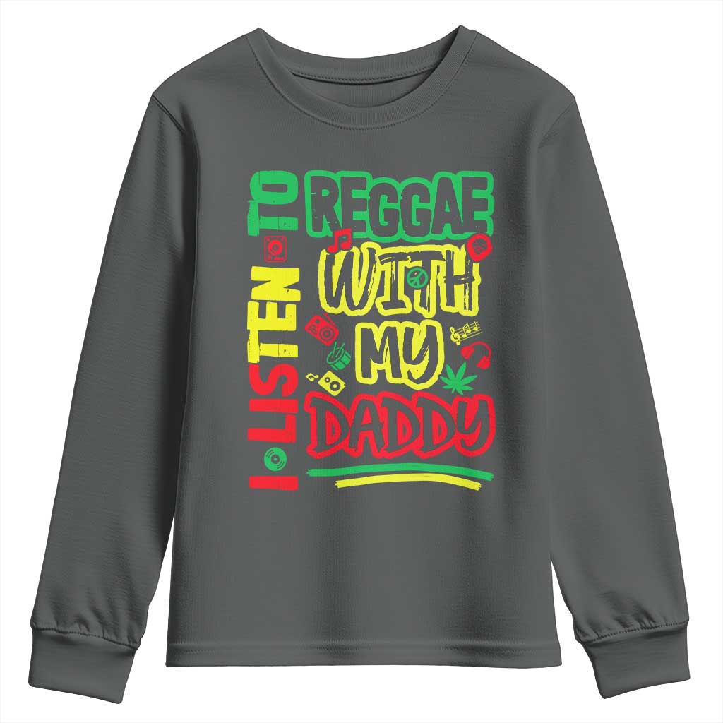 Rasta Baby Youth Sweatshirt I Listen to Reggae with My Daddy - Wonder Print Shop