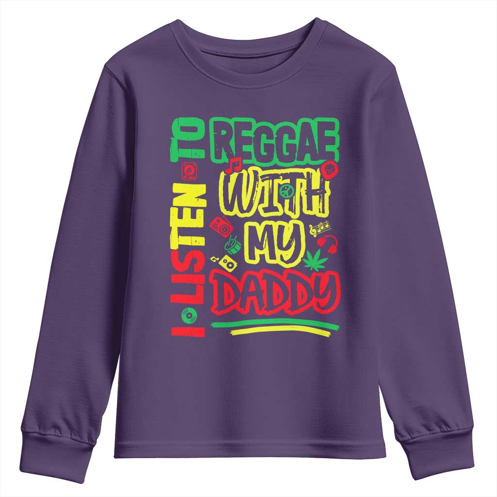 Rasta Baby Youth Sweatshirt I Listen to Reggae with My Daddy - Wonder Print Shop