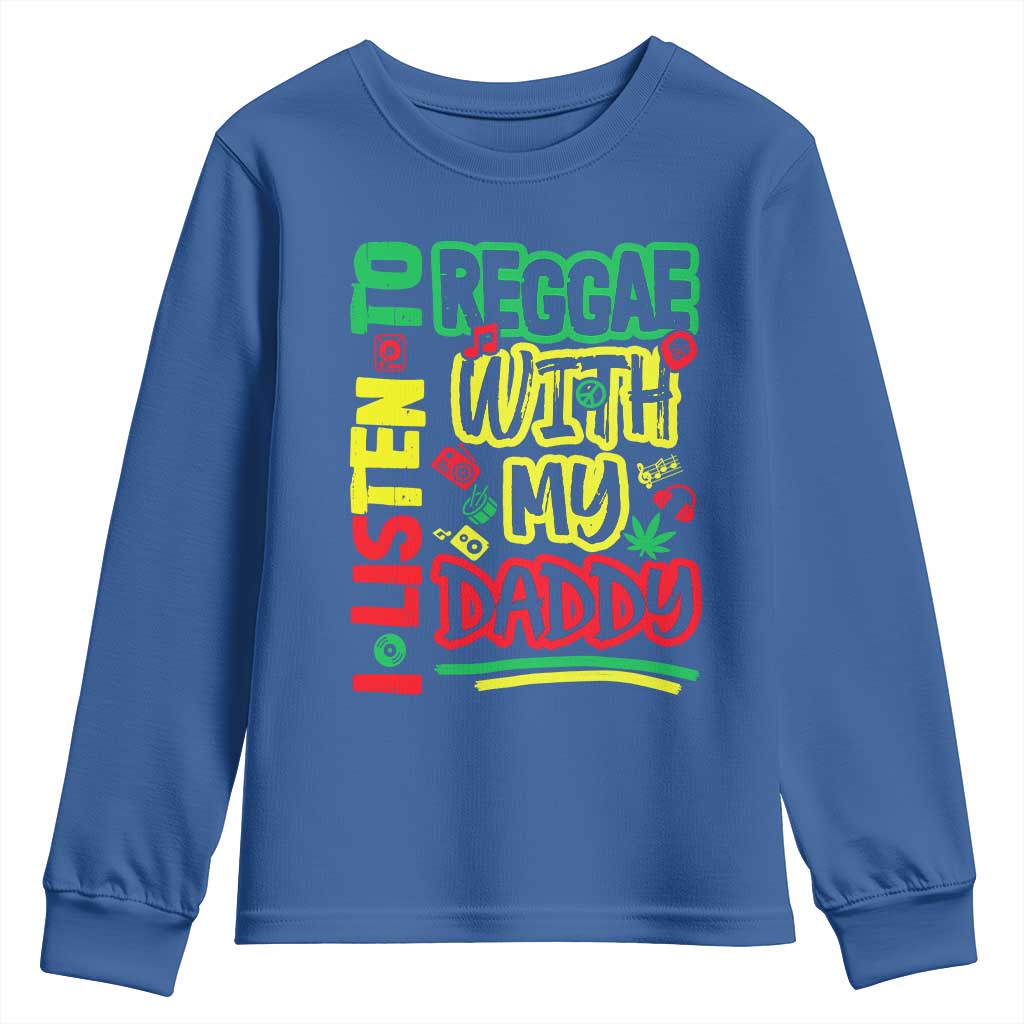 Rasta Baby Youth Sweatshirt I Listen to Reggae with My Daddy - Wonder Print Shop