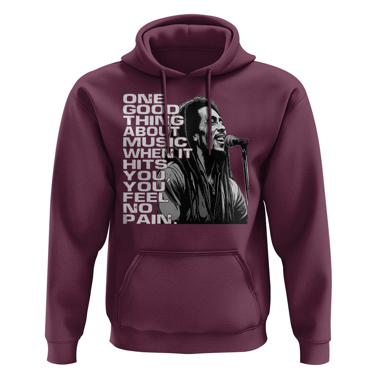 Vintage Marley Hoodie Jamaica Jamaican Rasta Reggage Music - Wonder Print Shop