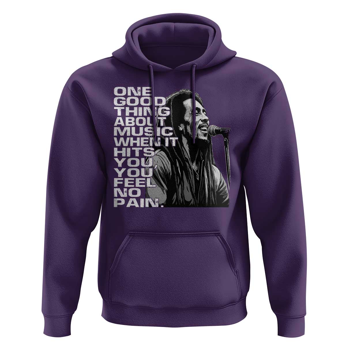 Vintage Marley Hoodie Jamaica Jamaican Rasta Reggage Music - Wonder Print Shop