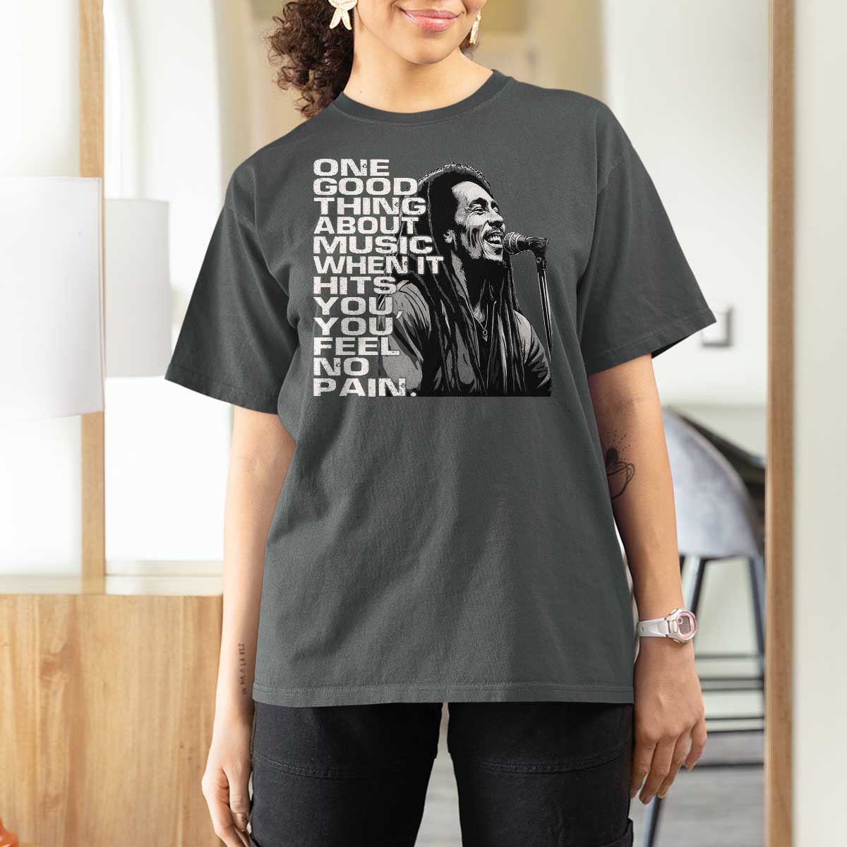 Vintage Marley T Shirt For Women Jamaica Jamaican Rasta Reggage Music - Wonder Print Shop