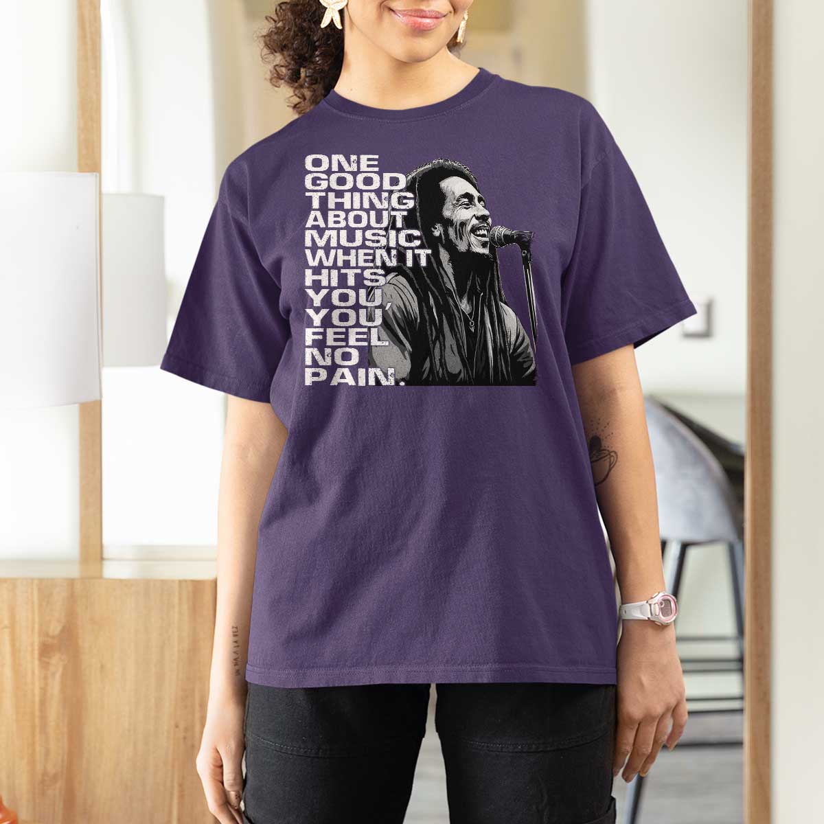 Vintage Marley T Shirt For Women Jamaica Jamaican Rasta Reggage Music - Wonder Print Shop